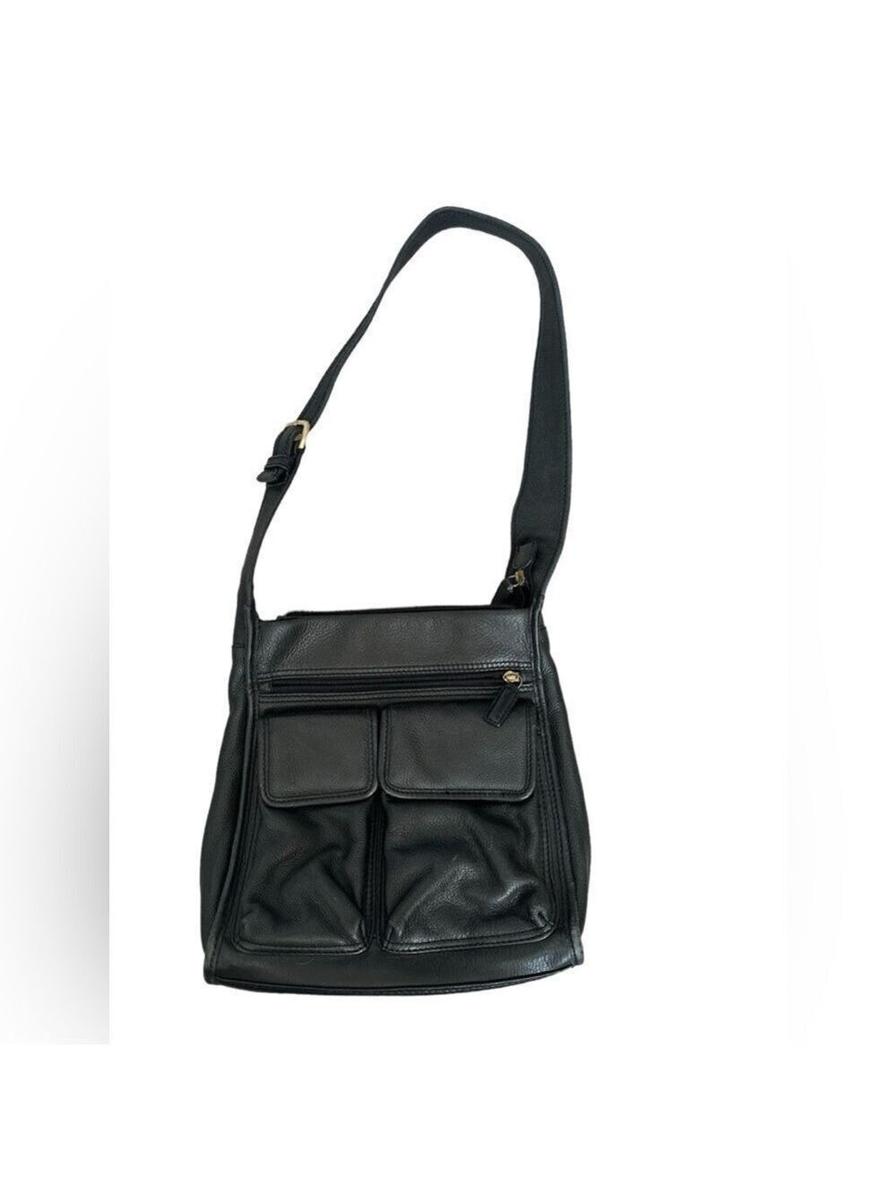 FOSSIL Black Leather Crossbody Handbag Purse shoulder bag
